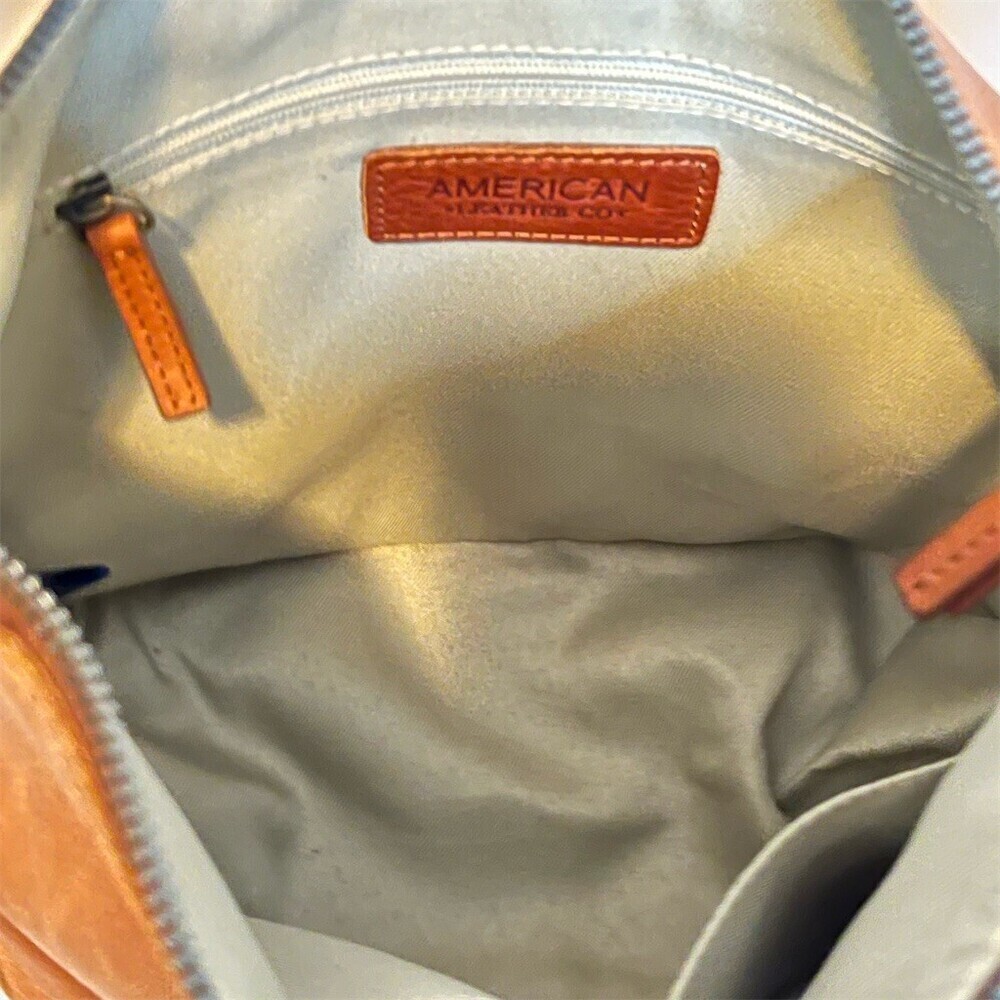 American Leather Co. Boho Crossbody Shoulder Bag Women’s Brown Zip Fall Hippie - Picture 11 of 15